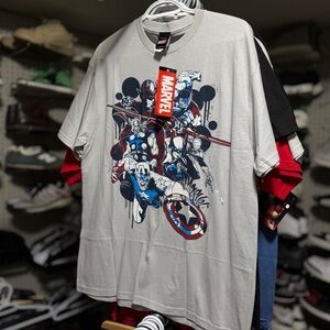 Marvel Mad Engine Heroes T Shirt New L